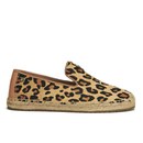 UGG Women's Sandrinne Calf Hair Leopard Slip On Espadrille Shoes - Chestnut Leopard