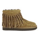 UGG Women's Wynona Fringe Sheepskin Ankle Boots - Chestnut