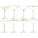 LSA Deco Champagne Saucers - 235ml (Set of 8)