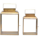 Nkuku Obi Lantern - Antique Brass