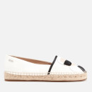 Karl Lagerfeld Women's Kamini Karl Ikonic Leather Espadrilles - White
