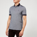 Armani Exchange Men's Panelled Slim Polo Shirt - Navy