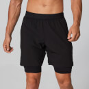 MP Men's Power Double-Layered Shorts - Black