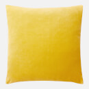 in homeware Feather Filled Velvet Cushion - Yellow