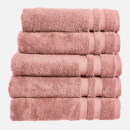 in homeware 100% Egyptian Cotton Pile 5 Piece Towel Bale - Blush