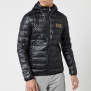Emporio Armani EA7 Men's Down Hooded Jacket - Black/Gold
