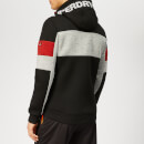 gym tech stretch block zip hoodie