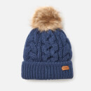 Barbour Women's Penshaw Cable Beanie - Navy