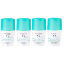 VICHY 48 Hour Intensive Anti-Perspirant Roll-on Deodorant Set for Sensitive Skin 4 x 50ml