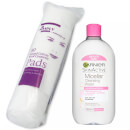 Garnier Micellar Water Facial Cleanser Makeup Remover 700ml with Cotton Wool Pads Bundle Garnier Micellar Water Facial Cleanser Makeup Remover 700ml with Cotton Wool Pads Bundle