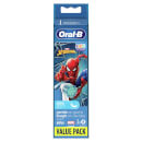 Oral-B Kids Spiderman Brush Heads for Electric Toothbrush, 4 Brush Heads