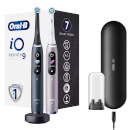 Oral-B iO9 Duo Pack of Two Electric Toothbrushes, Black Lava & Rose Quartz