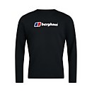Men's Organic Big Logo Long Sleeve T-Shirt - Black - XS