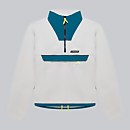 Unisex Oversized Fleece Half Zip Smock - Natural / Green - XS Unisex Oversized Fleece Half Zip Smock - Natural / Green - XS