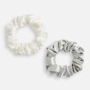ESPA Home Silk Scrunchie - Pearl White & Moonlight Grey