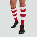 ADULT UNISEX HOOPED PLAYING SOCKS RED - XS
