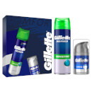 Sensitive Series Shave Gel with Gillette Aftershave Moisturiser