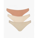 Cotton Mini Briefs With Logo 3 Pack - Multi - L Cotton Mini Briefs With Logo 3 Pack - Multi - L