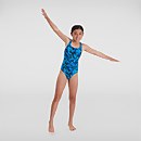 Girls' Hyperboom Medalist Swimsuit Navy/Blue - 5-6