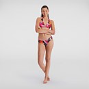 Damen Allover Triangel Bikini Marineblau/Pink - 28