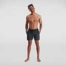 Herren Check Leisure 16" Badeshorts Schwarz/Grau - XS Herren Check Leisure 16" Badeshorts Schwarz/Grau - XS
