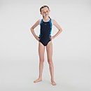 Mädchen Hyperboom Splice Muscleback Badeanzug Schwarz/Blau - 7-8 Mädchen Hyperboom Splice Muscleback Badeanzug Schwarz/Blau - 7-8