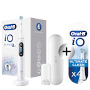 Oral-B iO8 White Electric Toothbrush with Travel Case + 4 Refills