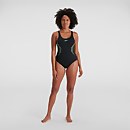Women's Placement Muscleback Swimsuit Black/Blue - 28