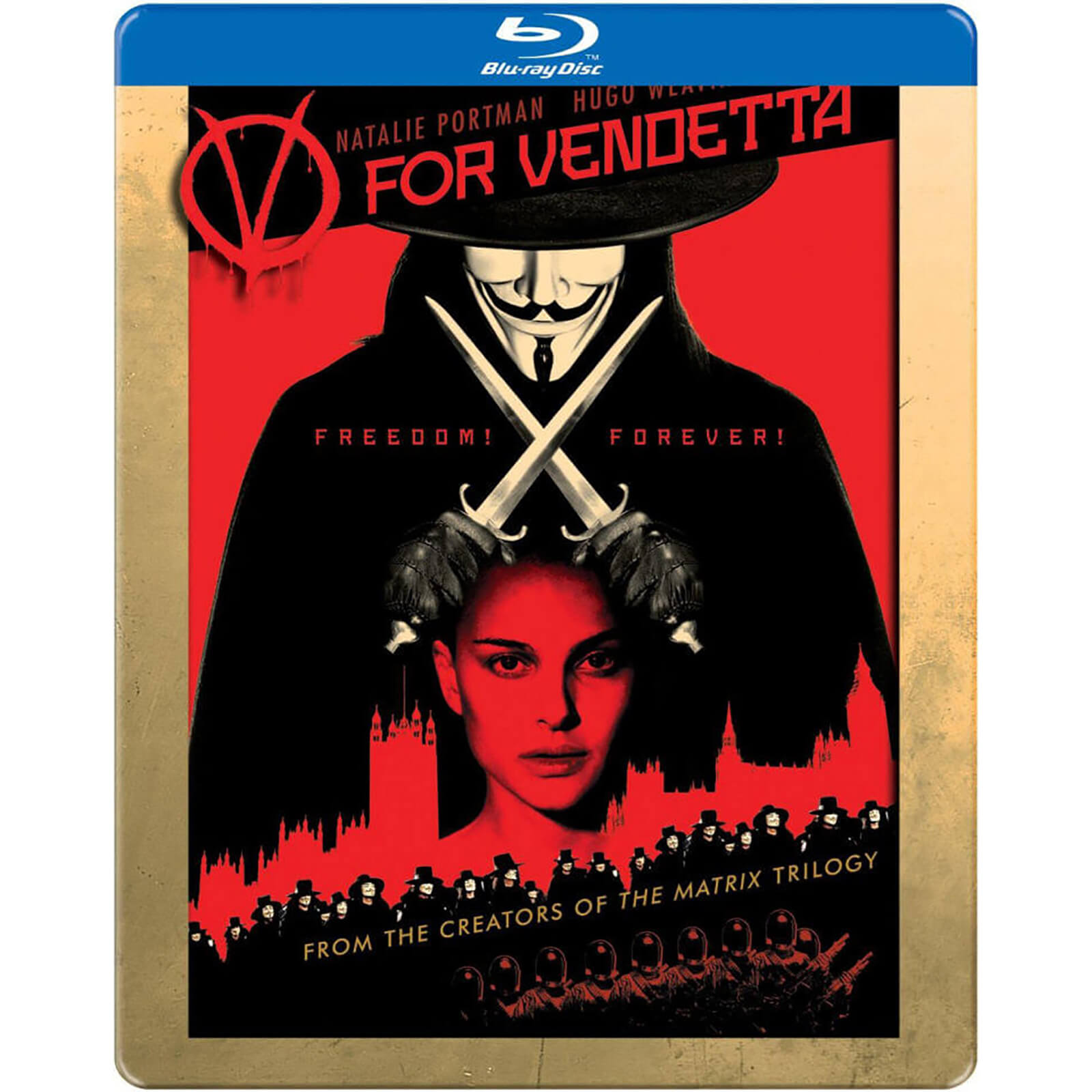 V For Vendetta Import Limited Edition Steelbook Region 1 Blu Ray Zavvi Us