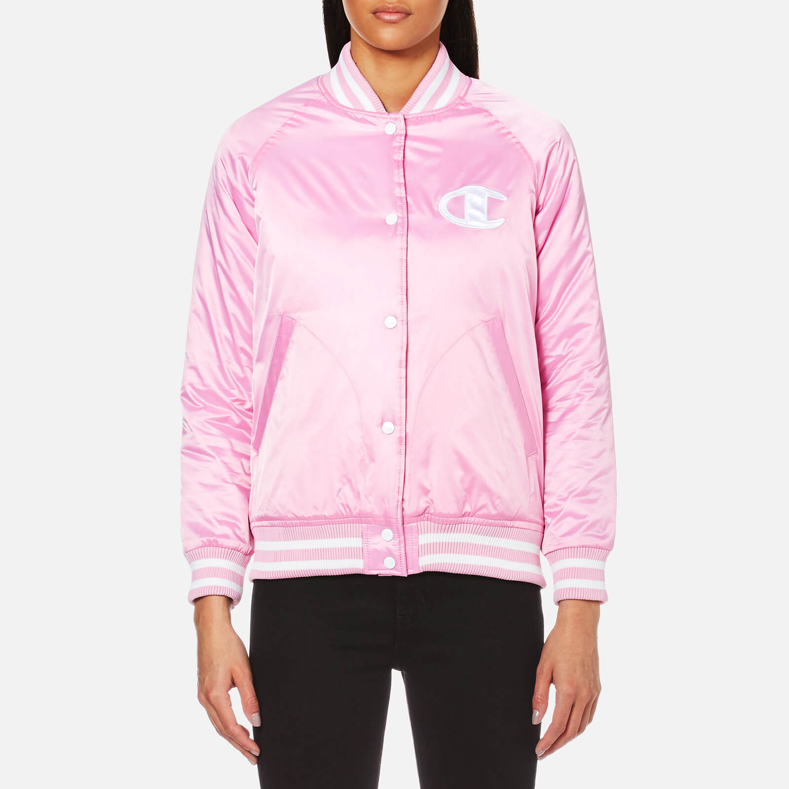 champion bomber jacket pink