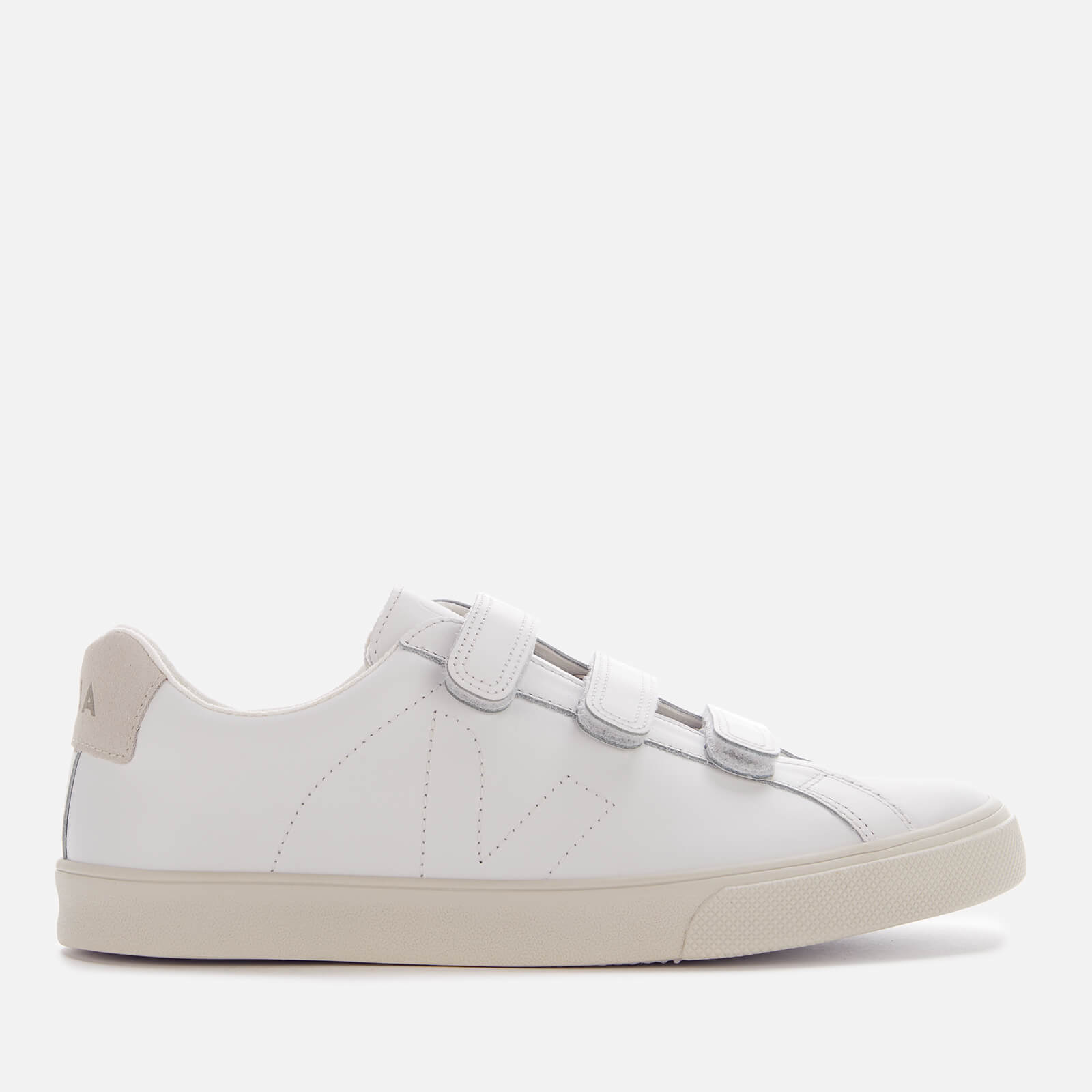 3-Lock Leather Trainers - Extra White 