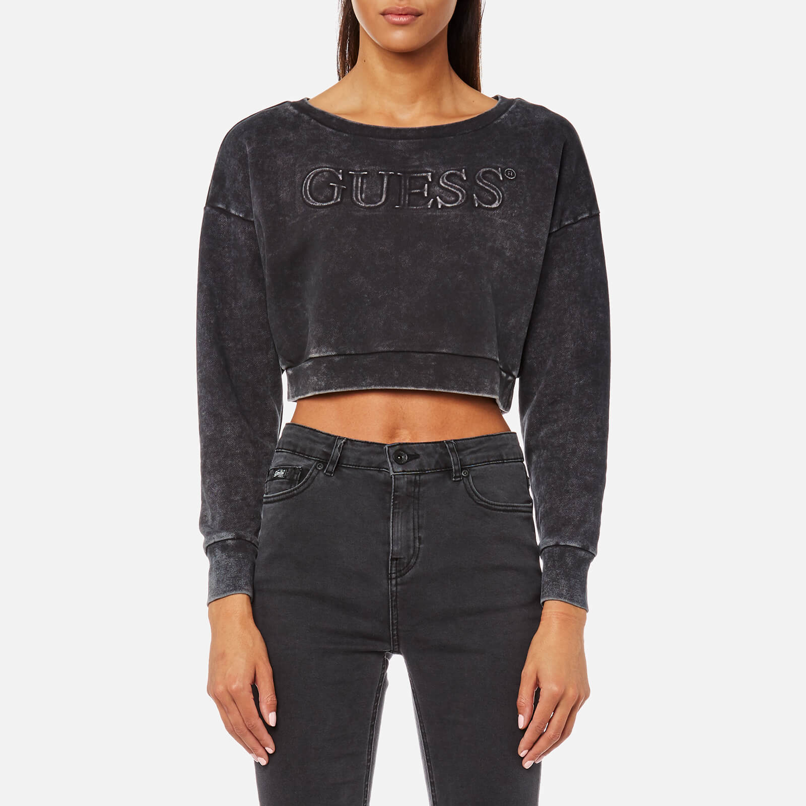 guess cropped hoodie