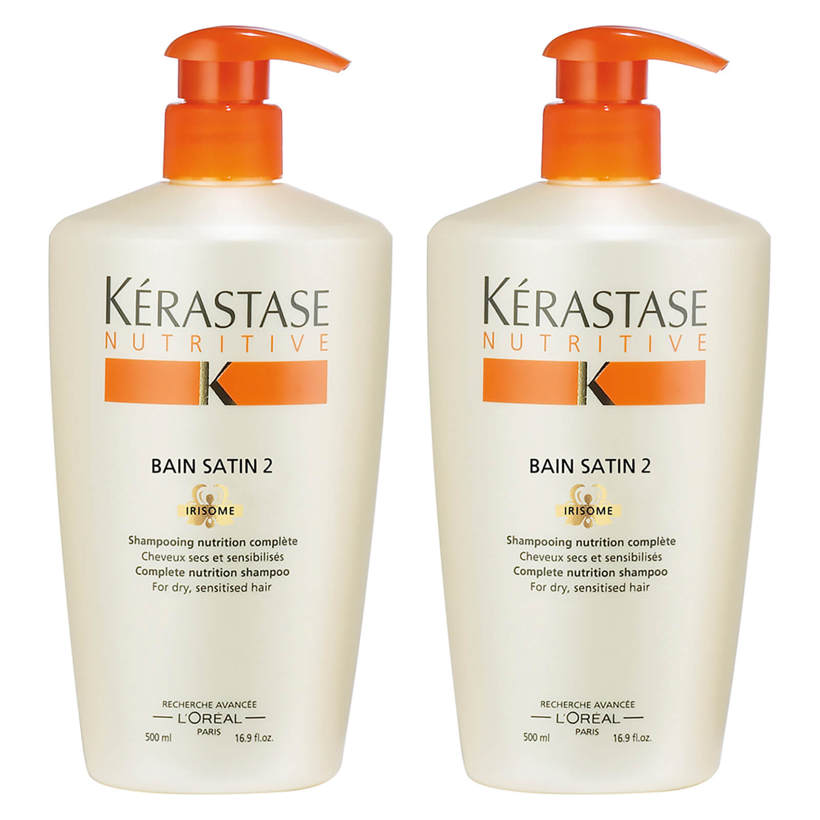 Kerastase Nutritive Bain Satin 2 Shampoo 500 Ml Duo Thehut De Strands feel super soft and supple with enhanced shine. thehut de