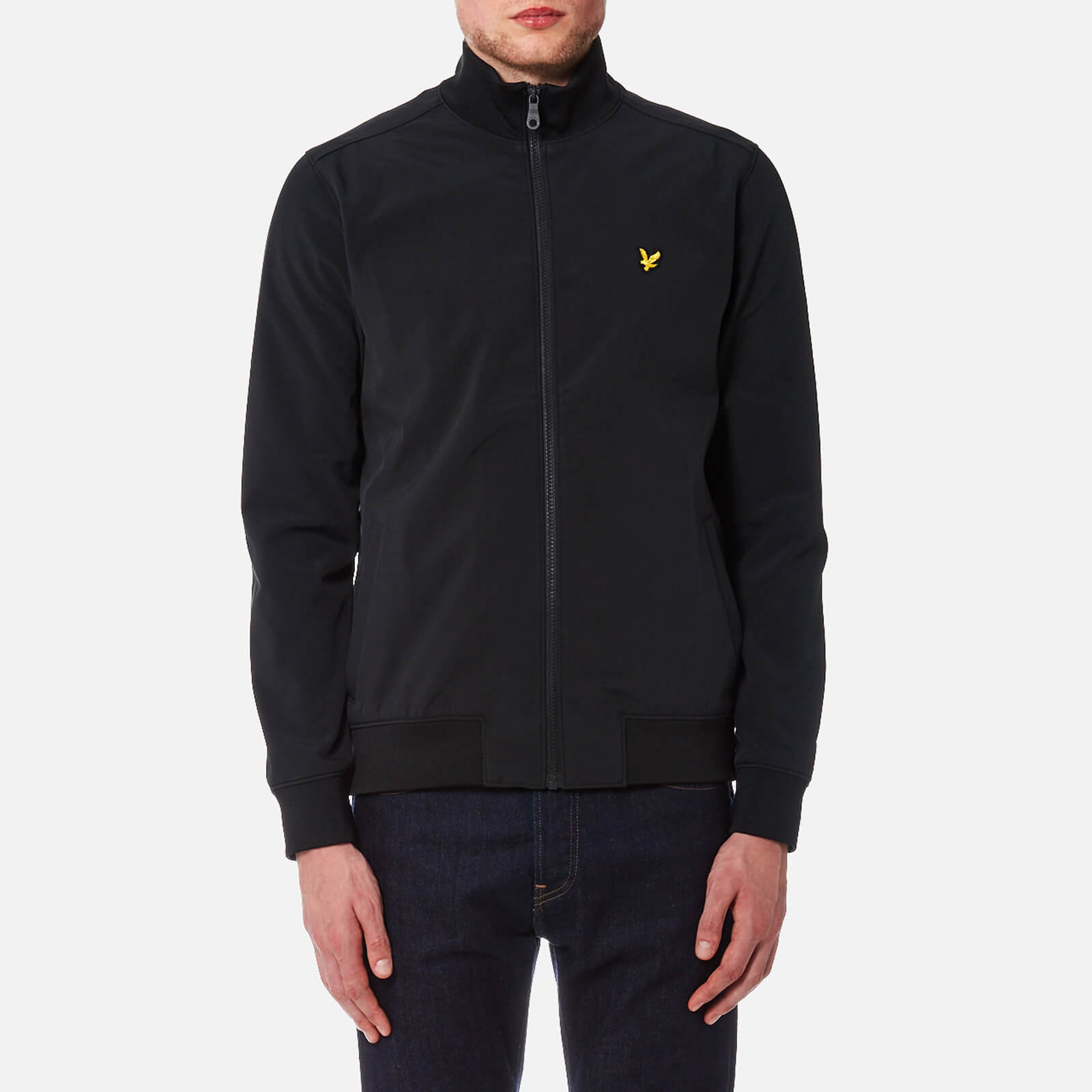 lyle and scott funnel neck zip through sweatshirt