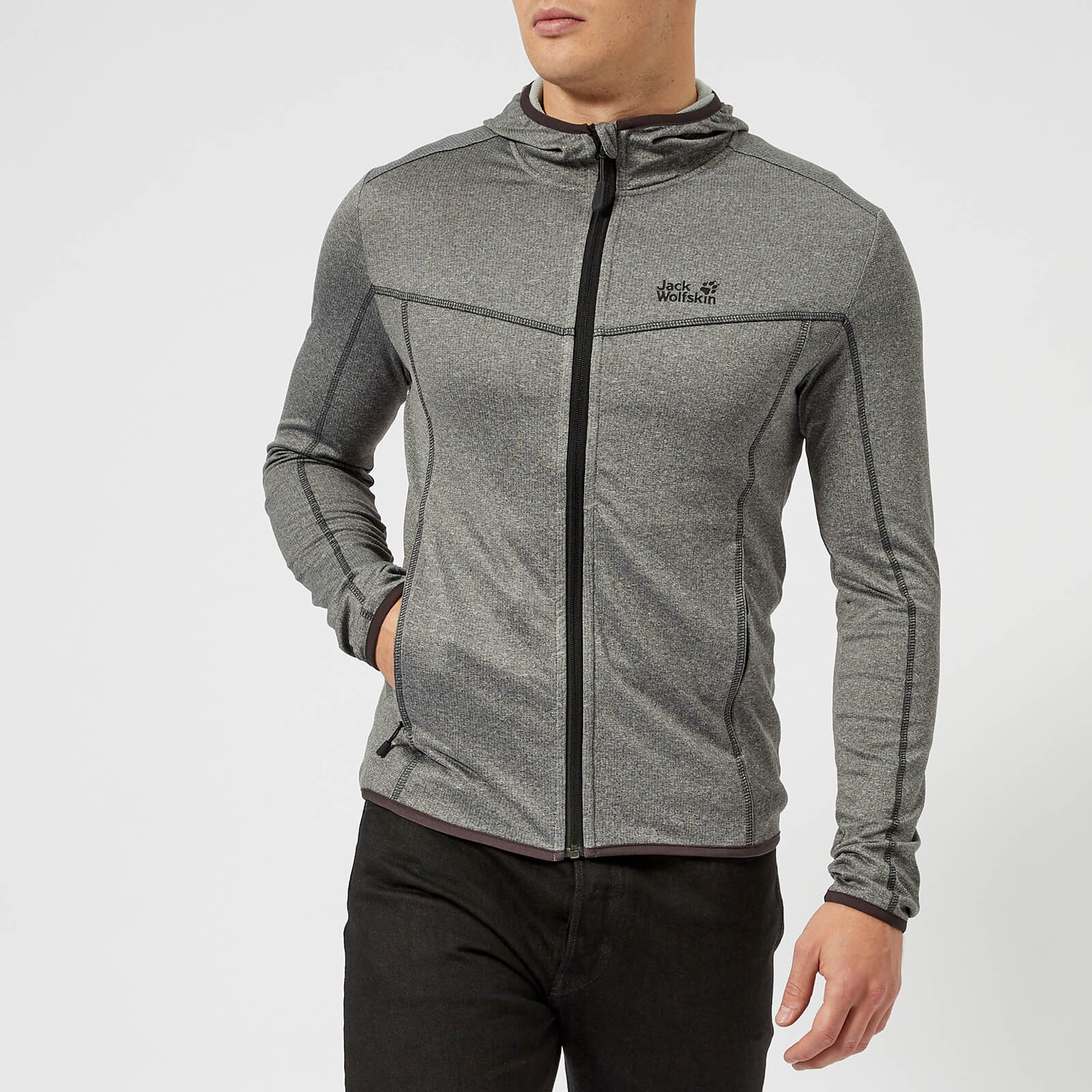 jack wolfskin grey fleece