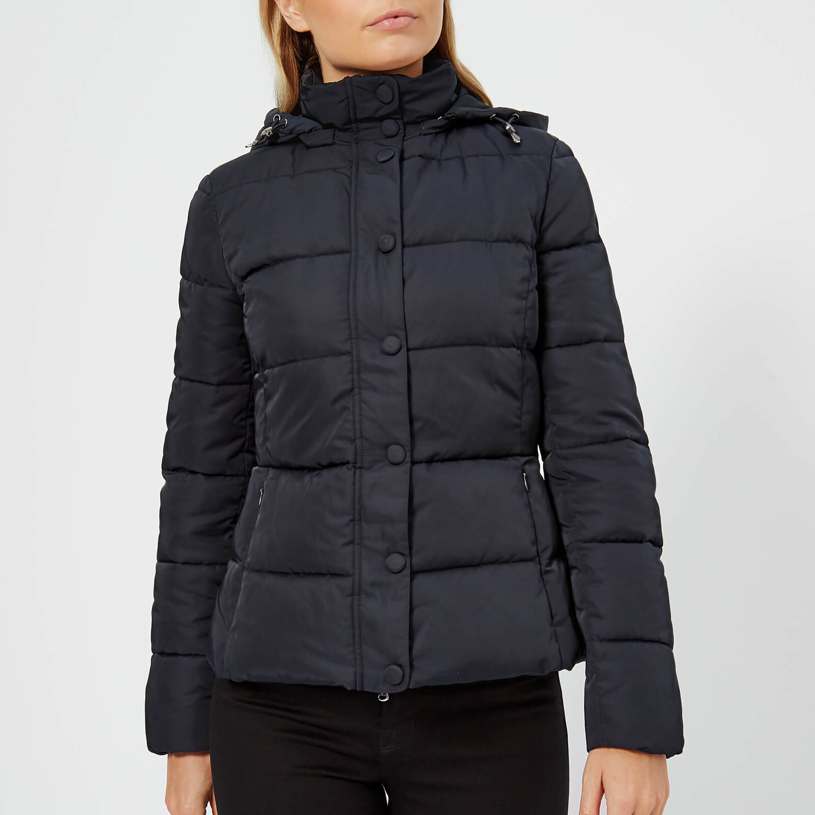 navy puffa jacket ladies