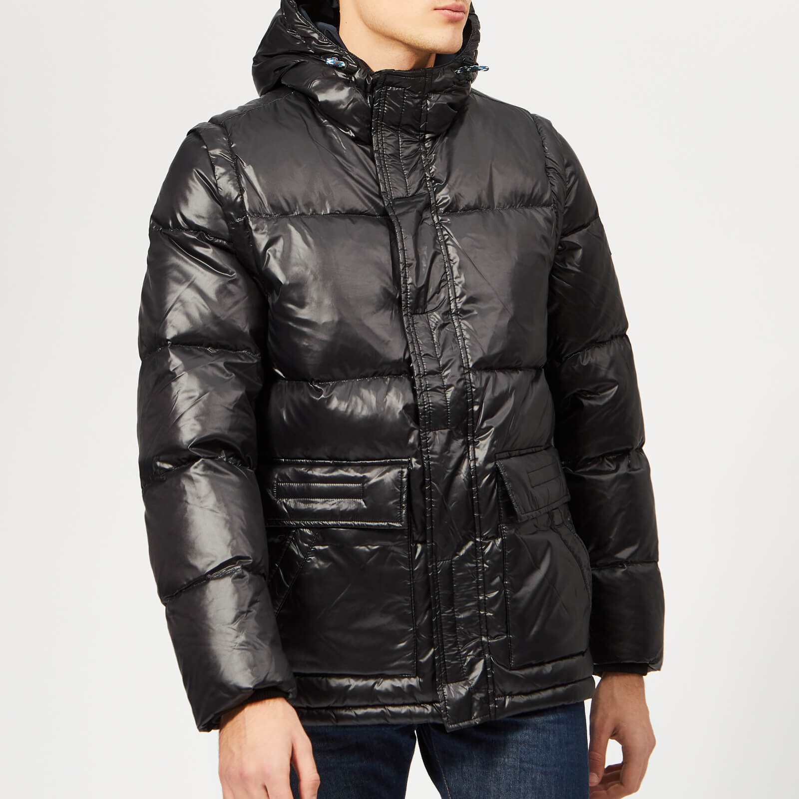 tommy hooded down bomber