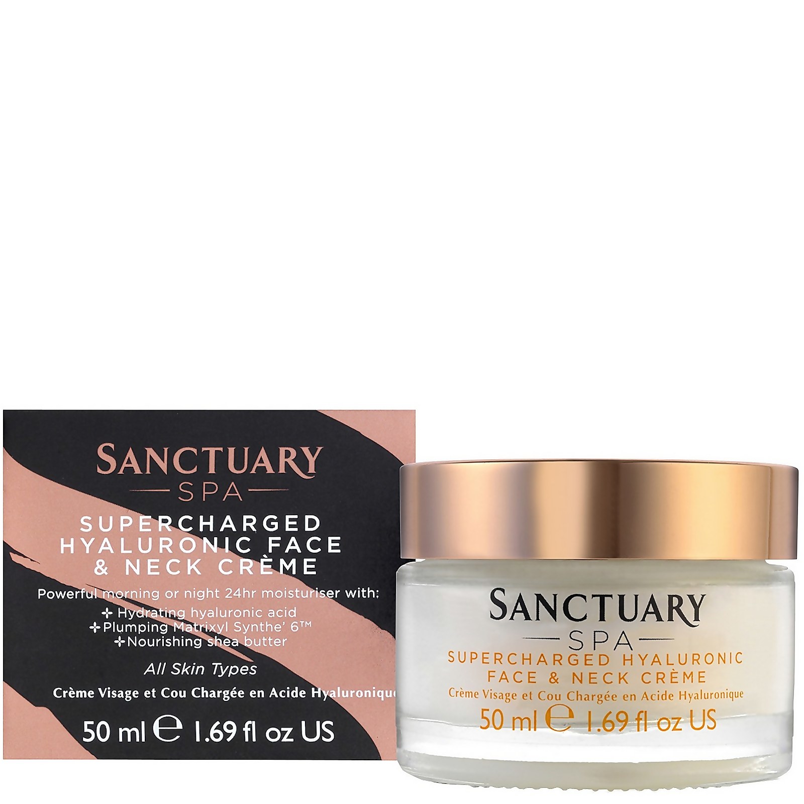 Sanctuary Spa Supercharged Hyaluronic Face And Neck Creme 50ml