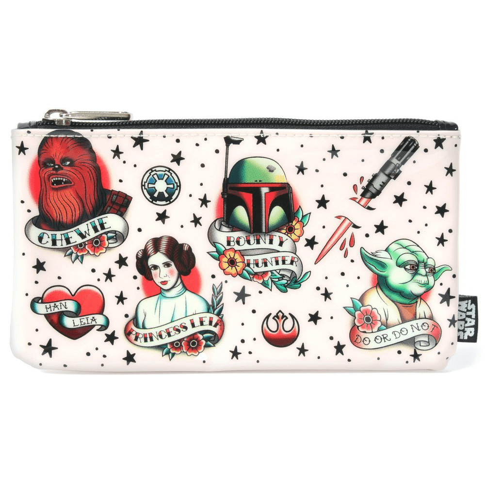 Loungefly Star Wars Tattoo Flash Print Nylon Pencil Case Pop In A Box Us