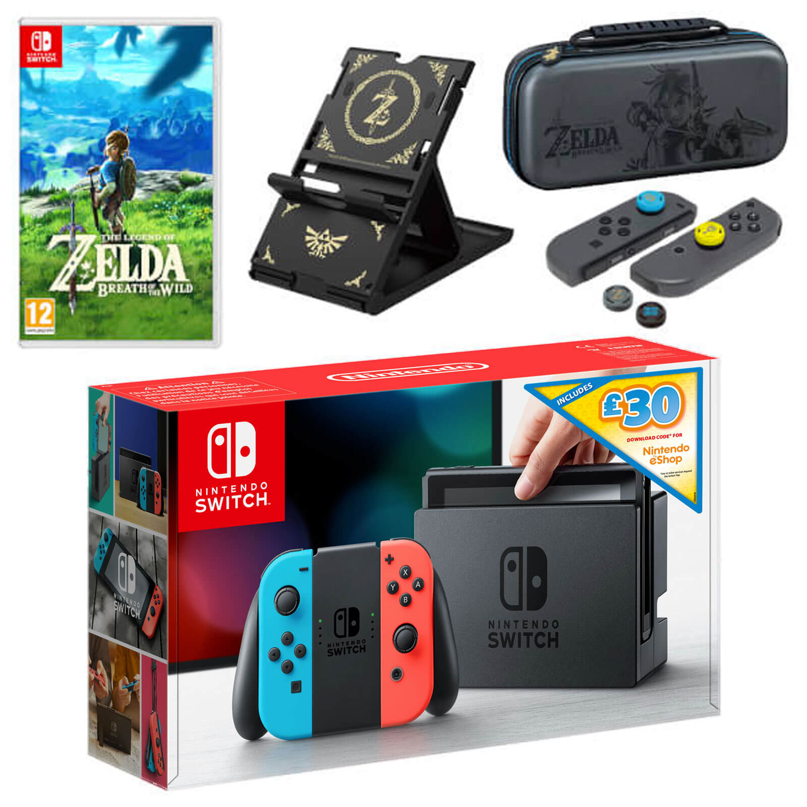 Nintendo Switch The Legend Of Zelda Breath Of The Wild Pack 30 Eshop Credit Nintendo Official Uk Store