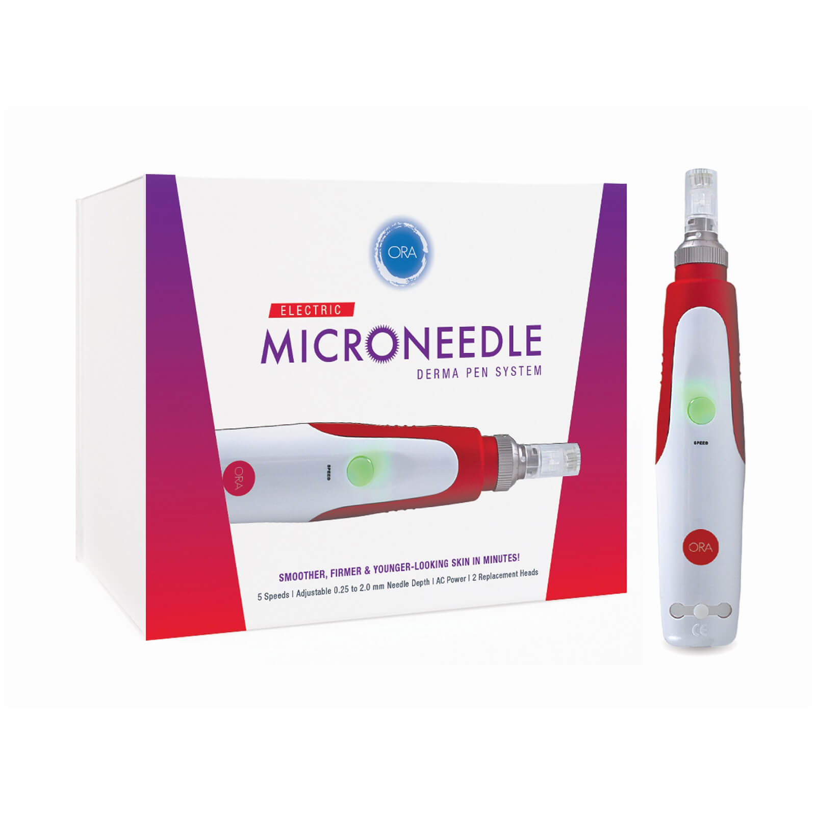 Beauty Ora Electric Microneedle Roller Derma Pen System 0 25 2 0mm Skinstore