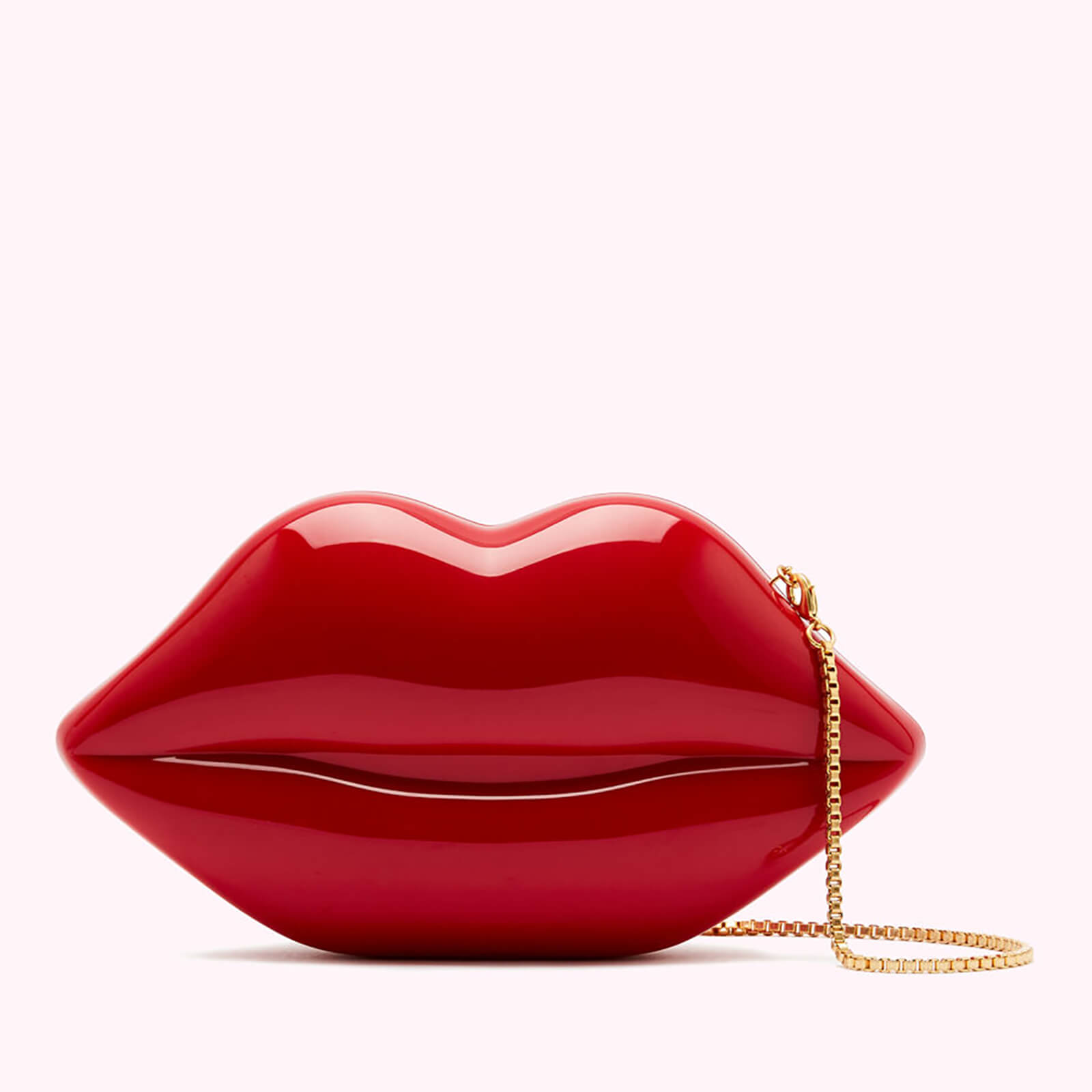 lulu guinness red lips clutch