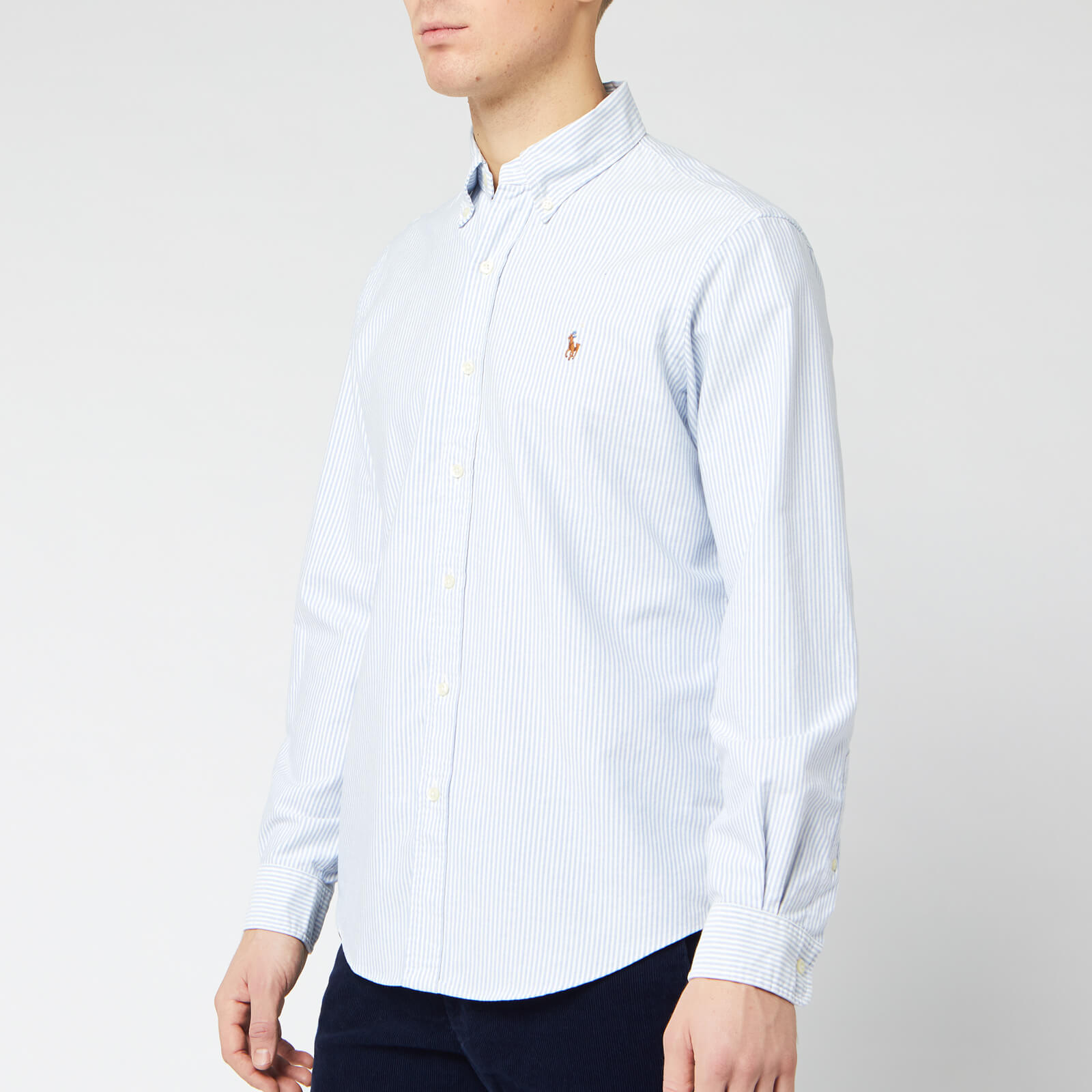 Polo Ralph Lauren Men S Slim Fit Bengal Stripe Oxford Shirt Blue