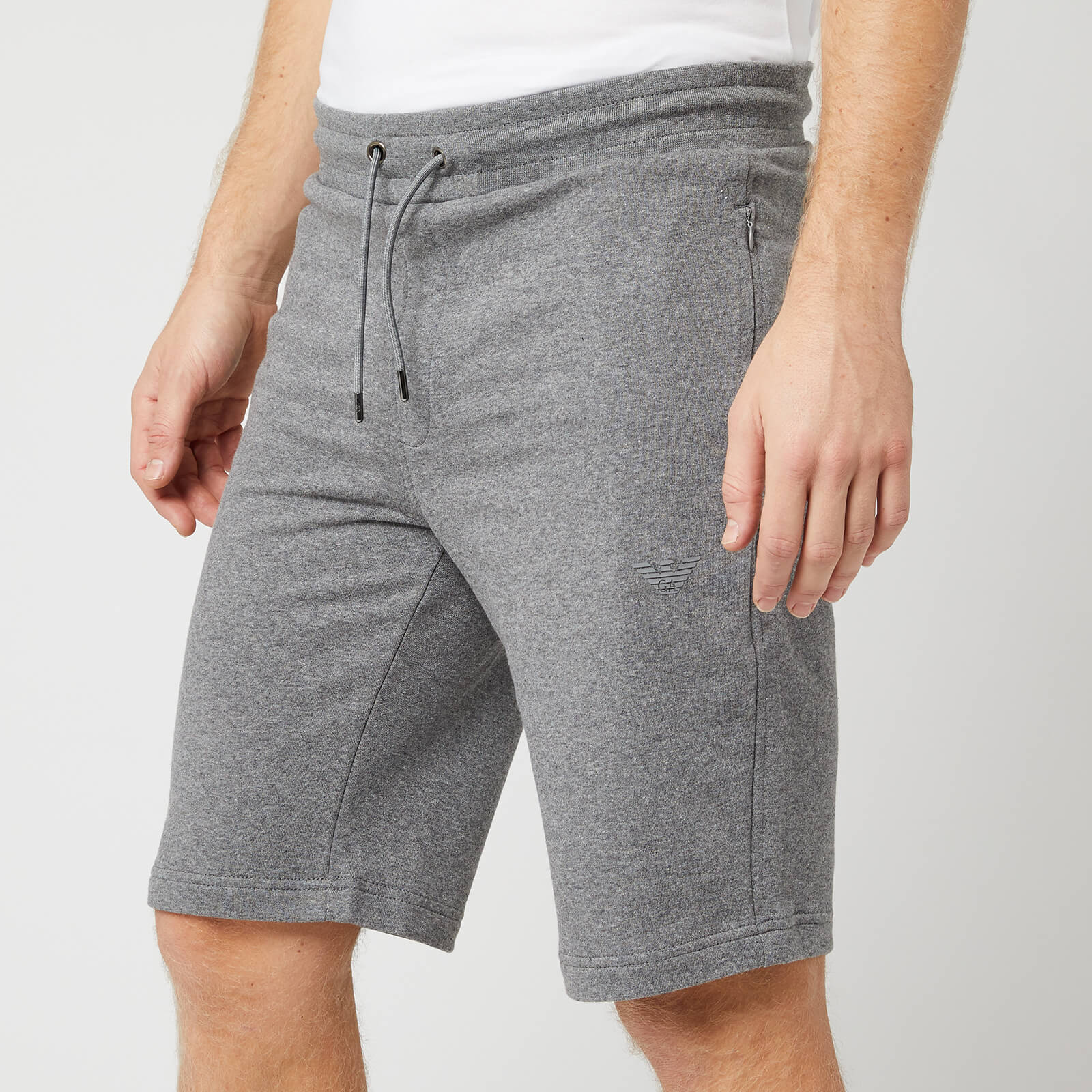 grey armani shorts