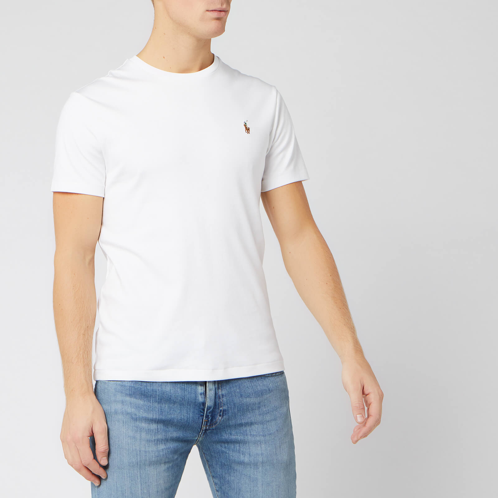 ralph lauren slim fit white t shirt