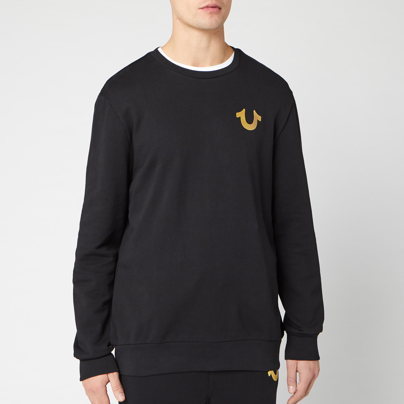 true religion black and gold sweatshirt