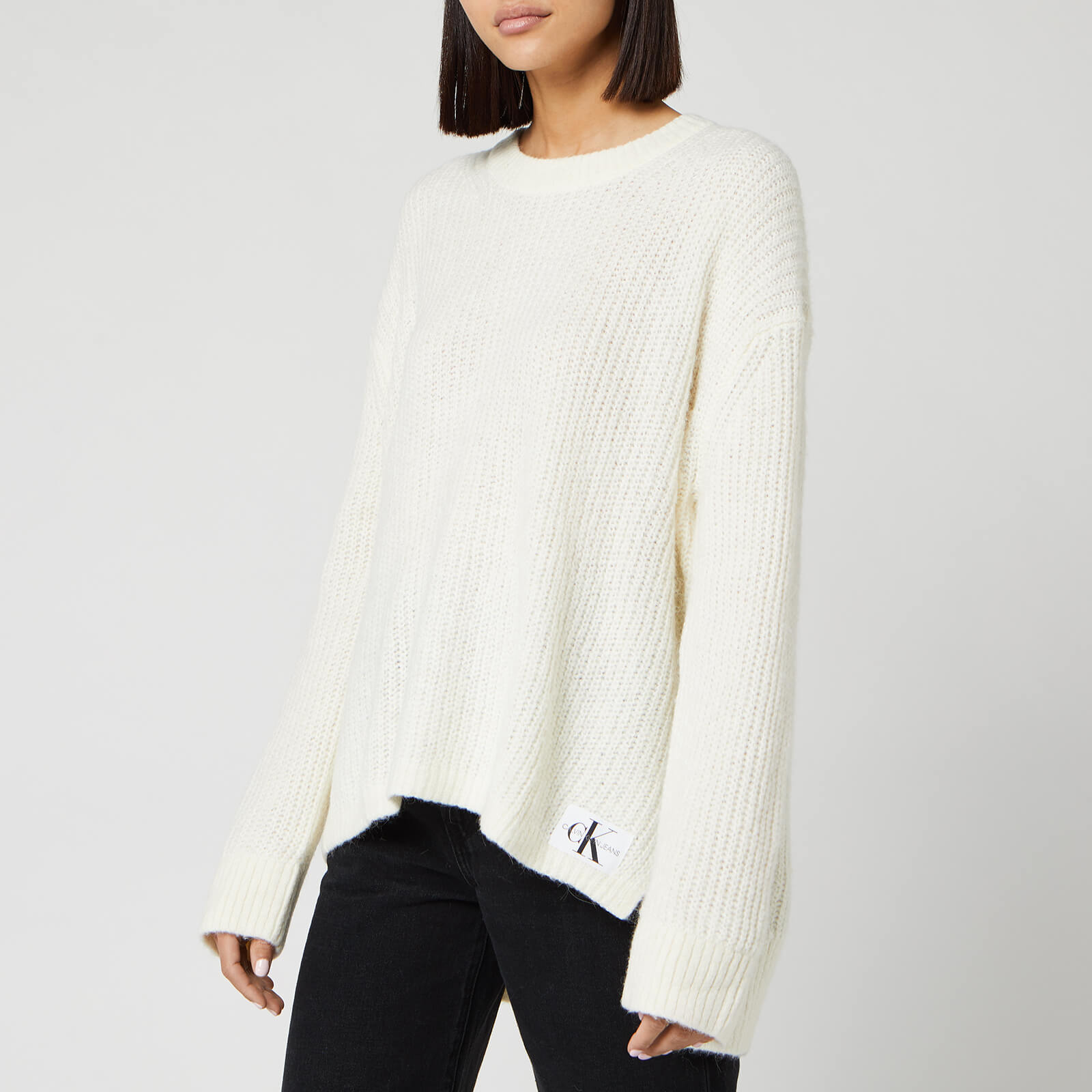 calvin klein white jumper womens