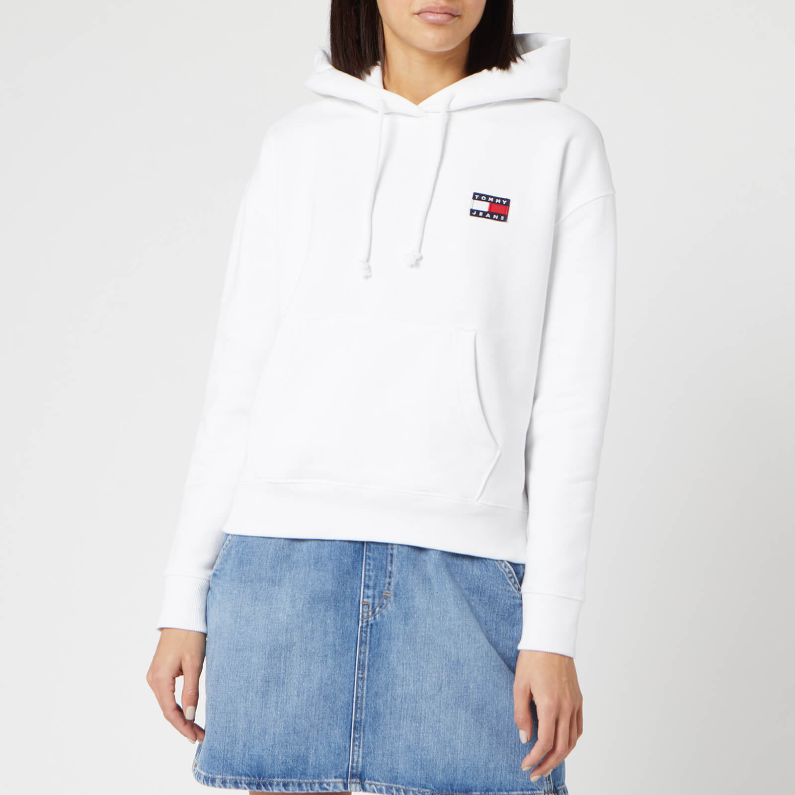 tommy jeans white hoodie women's