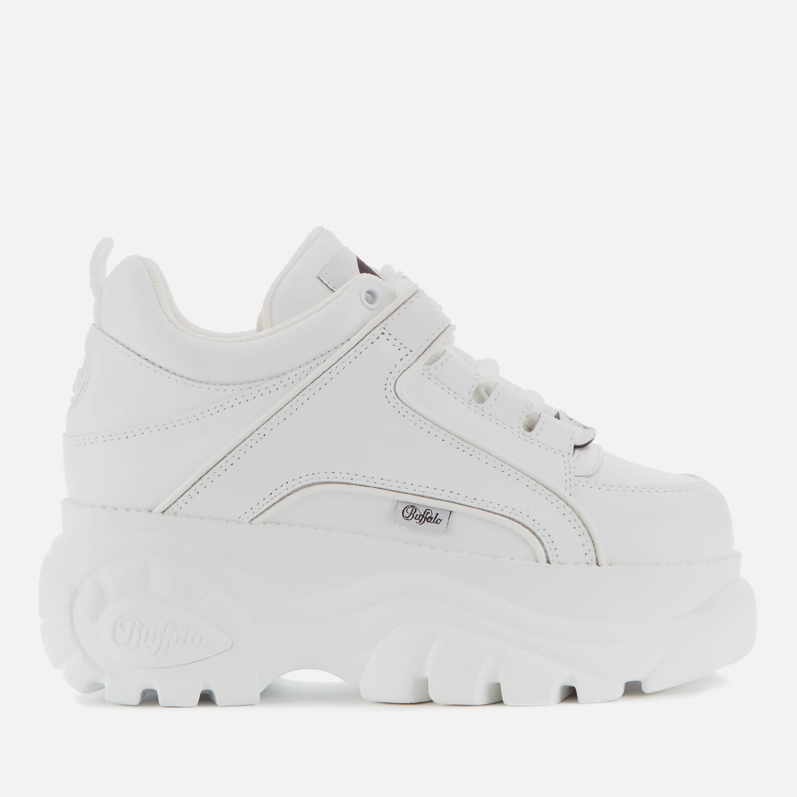 buffalo white chunky platform trainers
