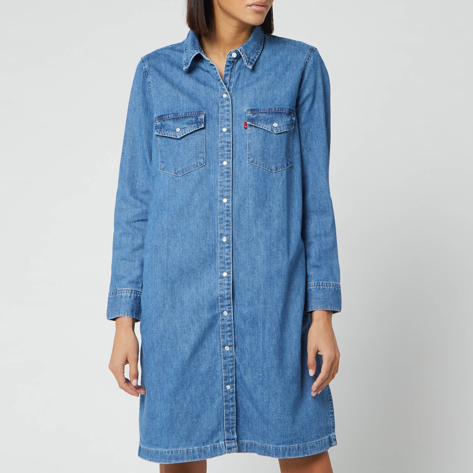 levi's women's denim shirt dress